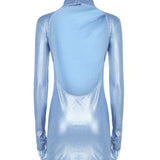Abito collo alto con scollo T150162A TJV040DEEP DENIM THE ANDAMANE 