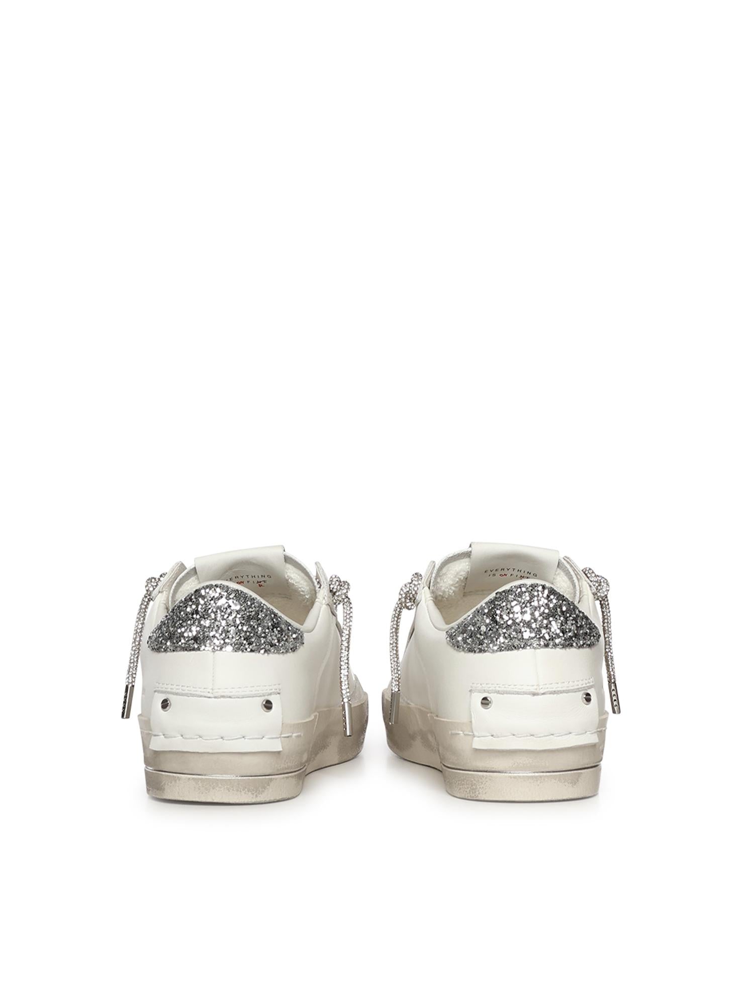 Sneaker Sk8 Deluxe in pelle<BR/> 29111PP8 WHITE CRIME LONDON 