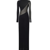 Abito con cut-out in maglia di seta AA9R2801K061B 995 ALAIA 