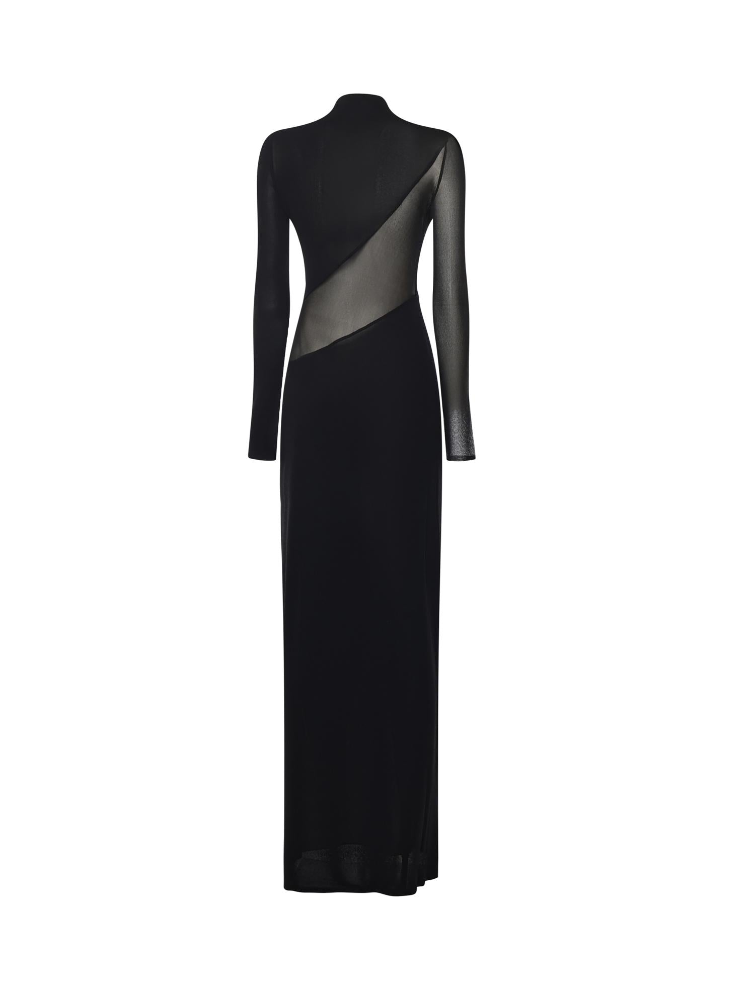 Abito con cut-out in maglia di seta AA9R2801K061B 995 ALAIA 