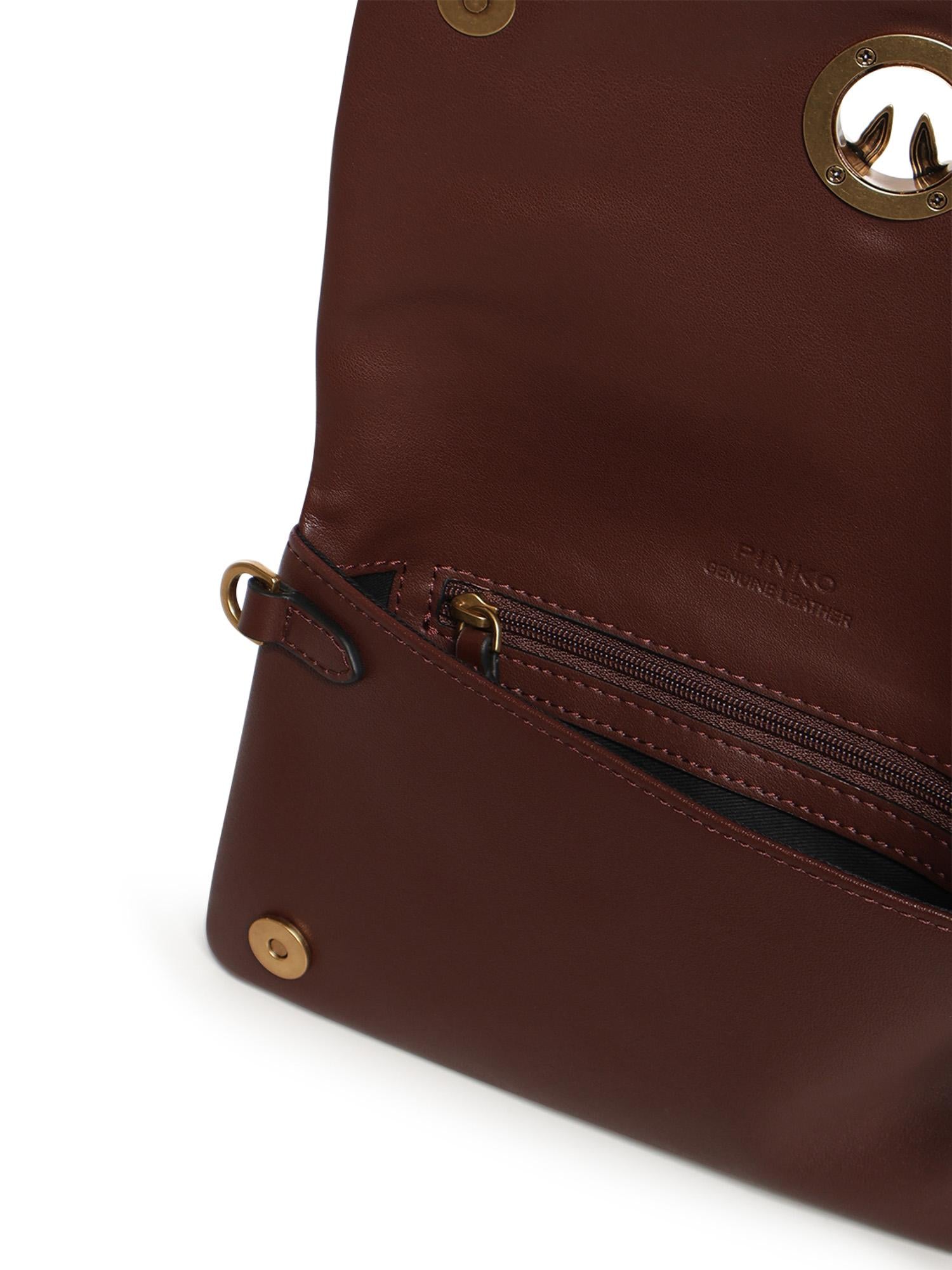 Pochette a tracolla Love Bag Click Soft Horizontal Mini in pelle 106023 A0QOR49Q PINKO 