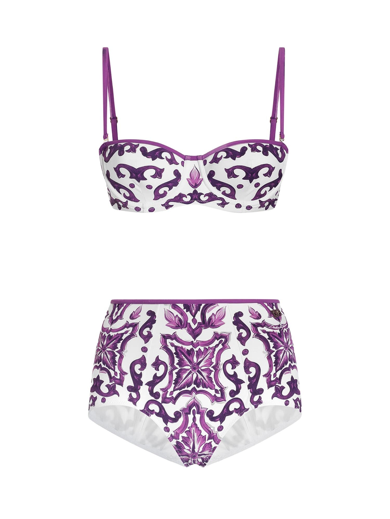 Bikini con stampa maiolica O8A27J ONO19IP3TN DOLCE & GABBANA 