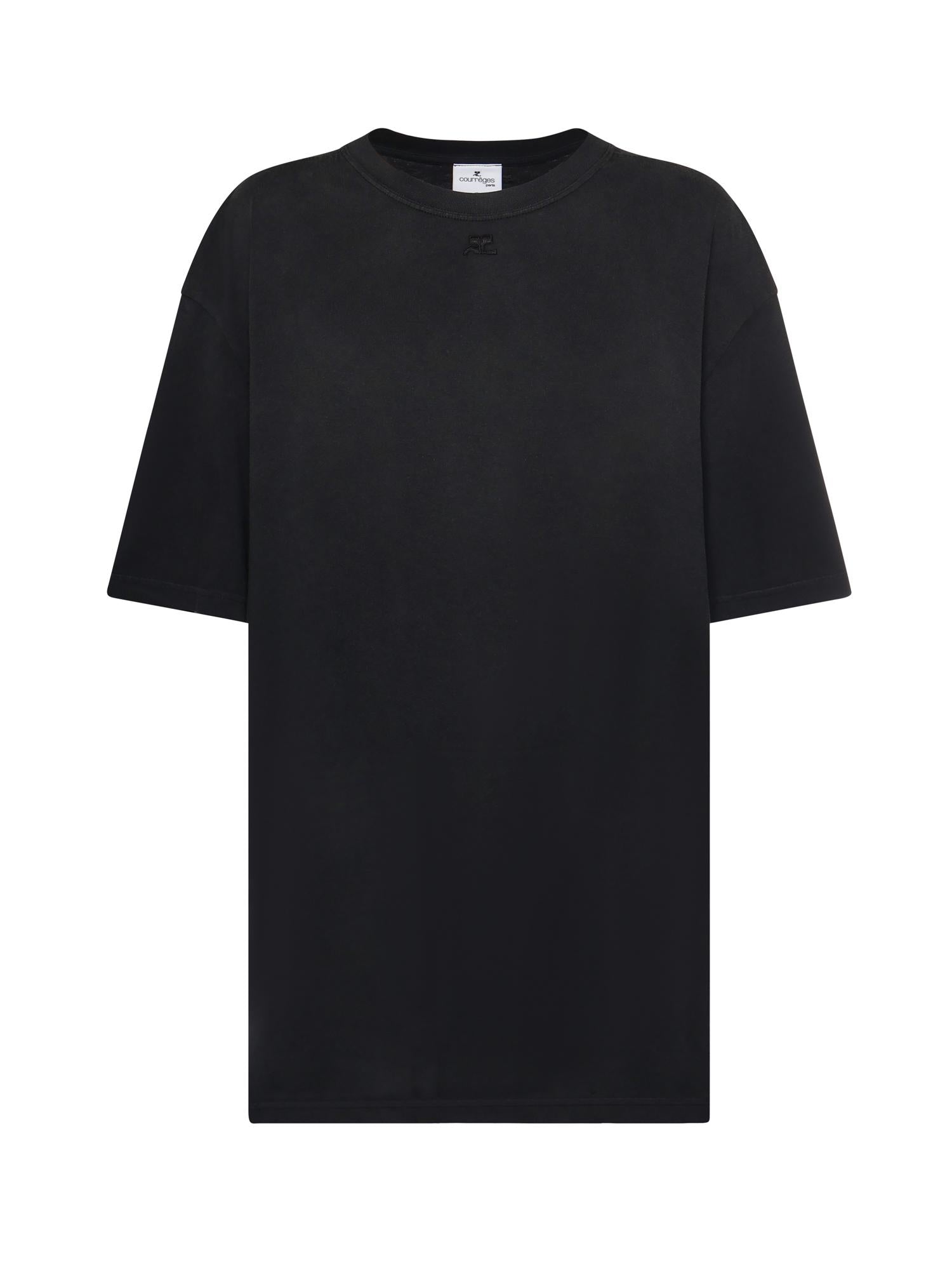 T-shirt in cotone con logo 126JTS237JS0273 9999 COURREGES 