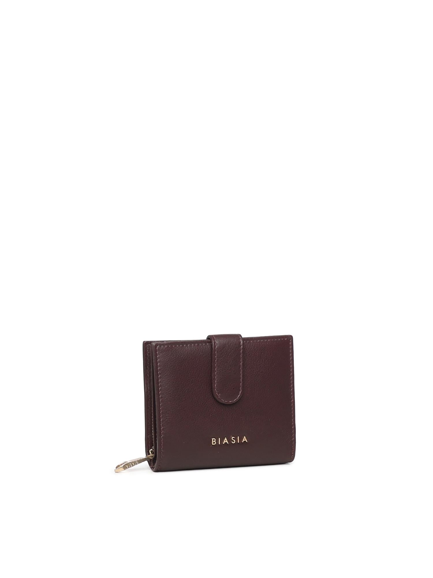 Portafoglio con logo in pelle BIPP9FF215 PRUGNA BIASIA 