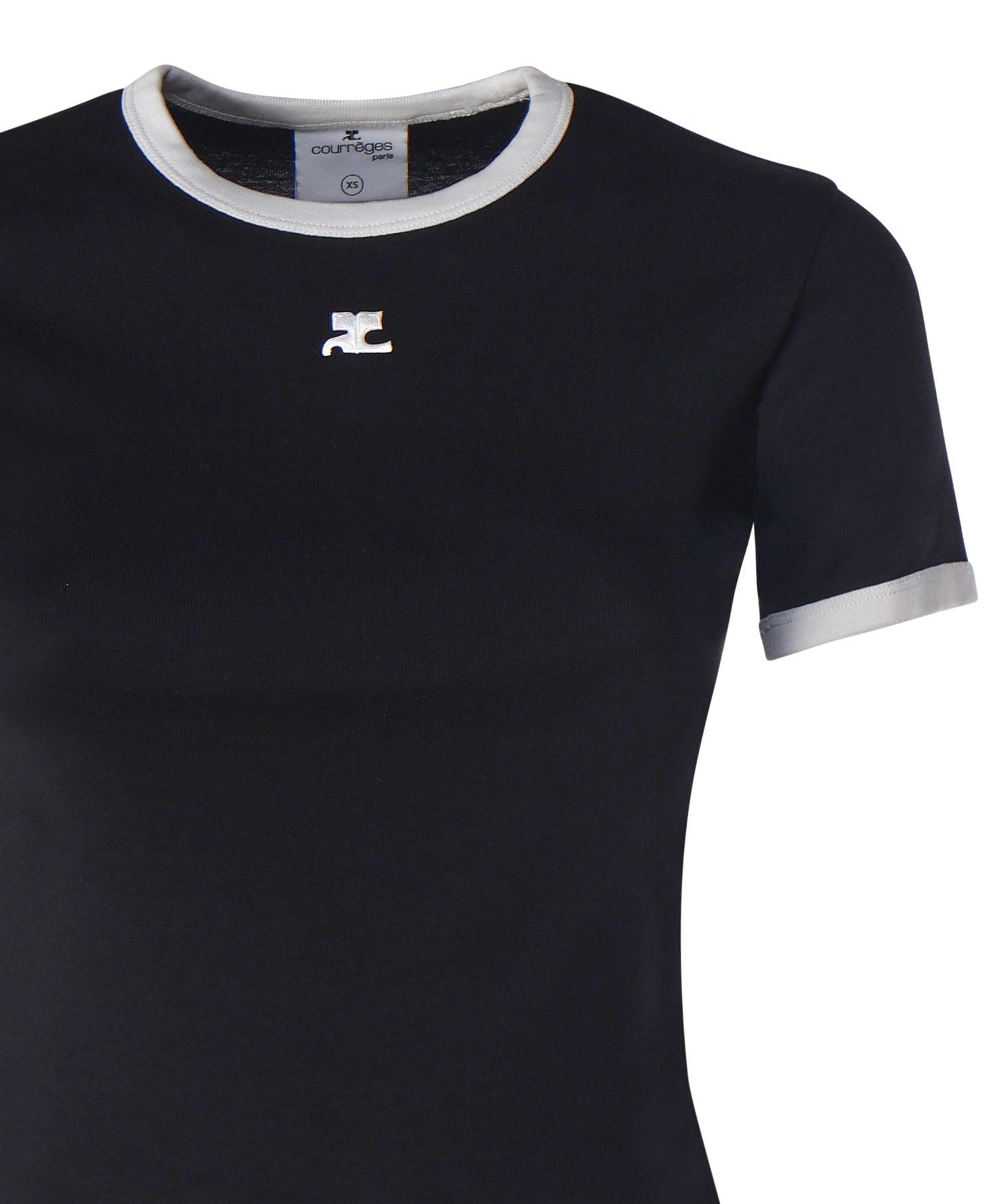 T-shirt con logo VESJTS017JS0070 9901 COURREGES 