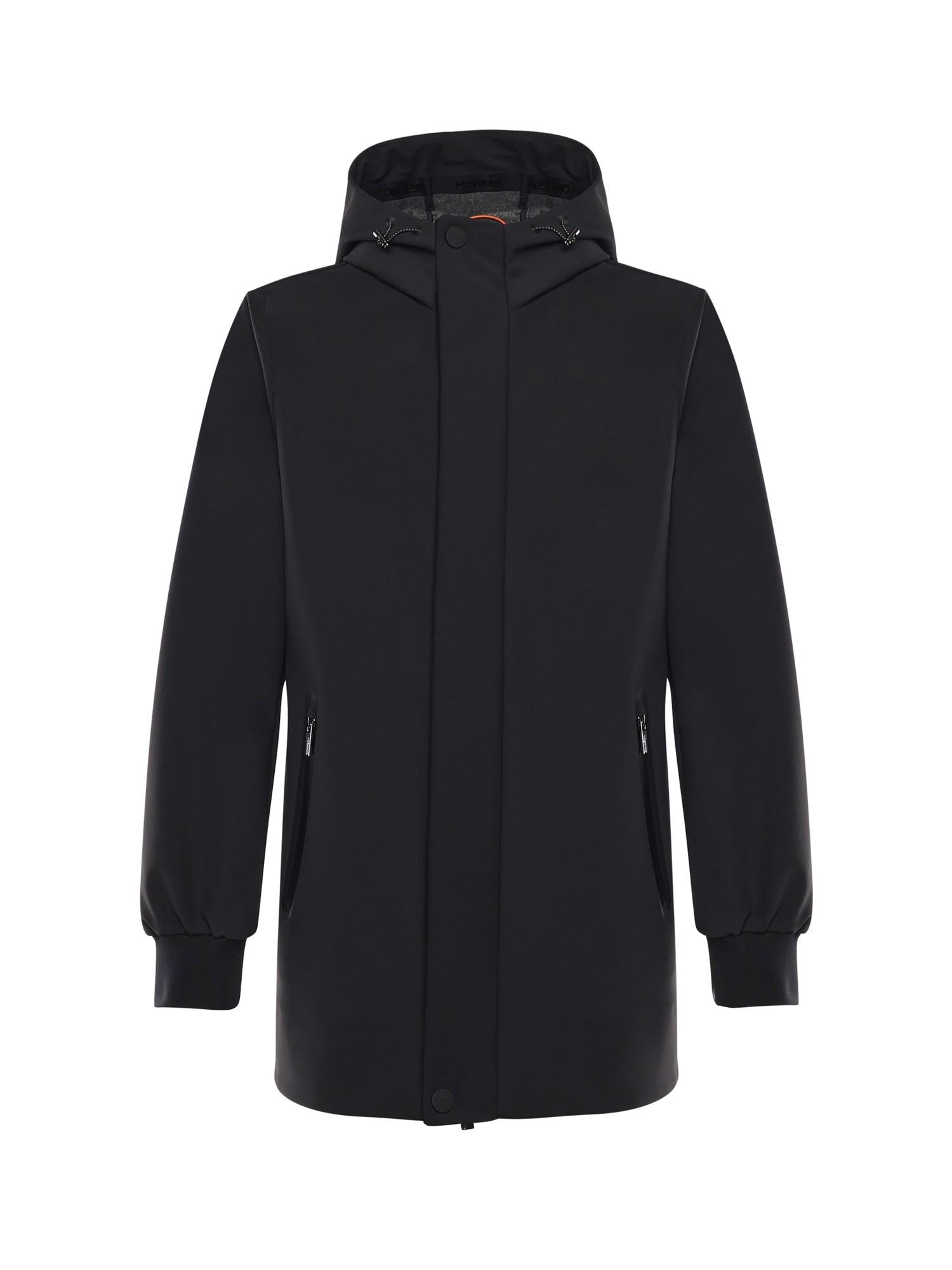 Parka con cappuccio e logo HE9440013 NERO HESKIMO 