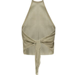 Top in suede con schiena scoperta 104724 A2EYXA3 PINKO 