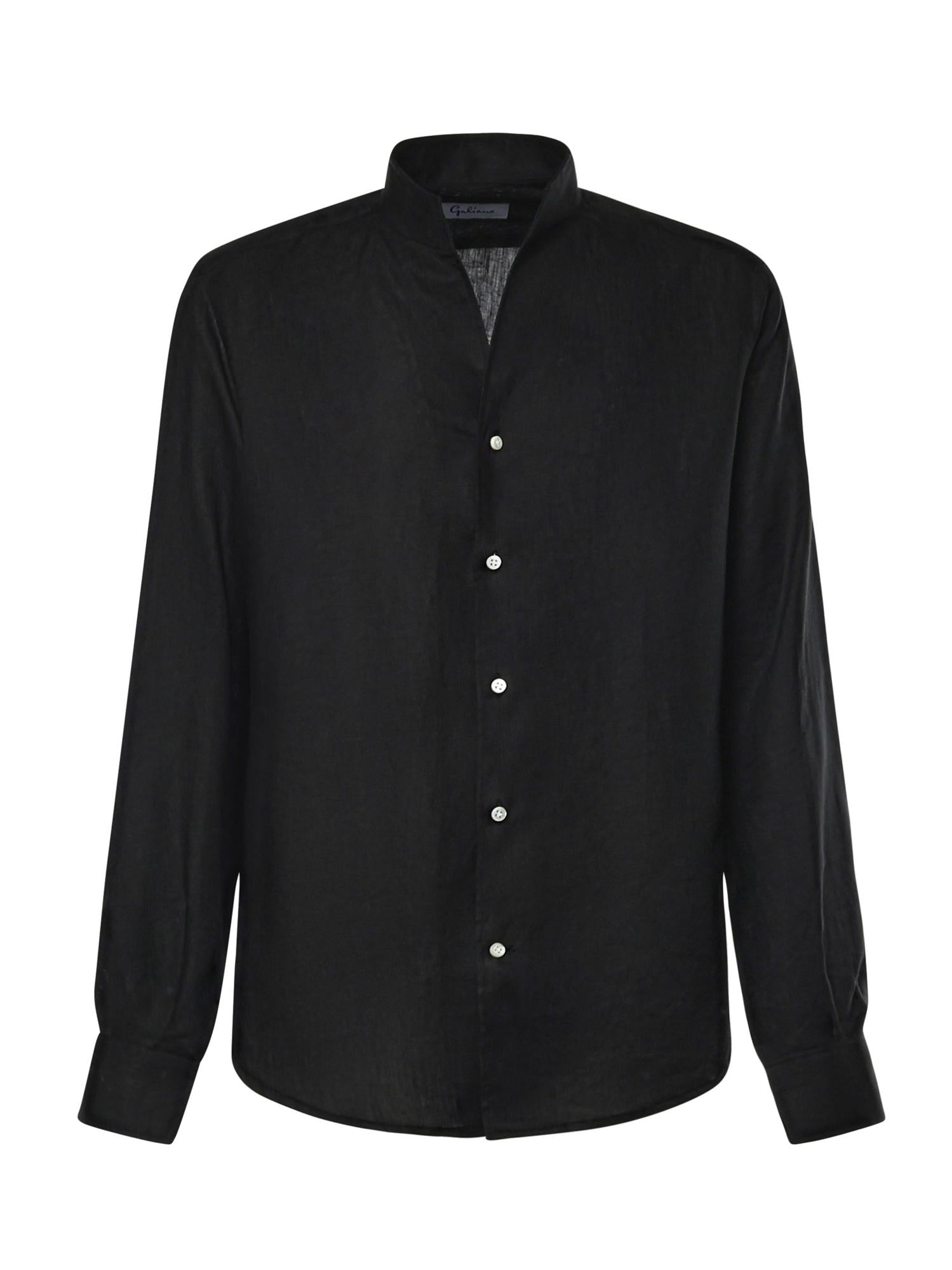 Camicia St.Regis in lino ST.REGIS NERO GALIANO 