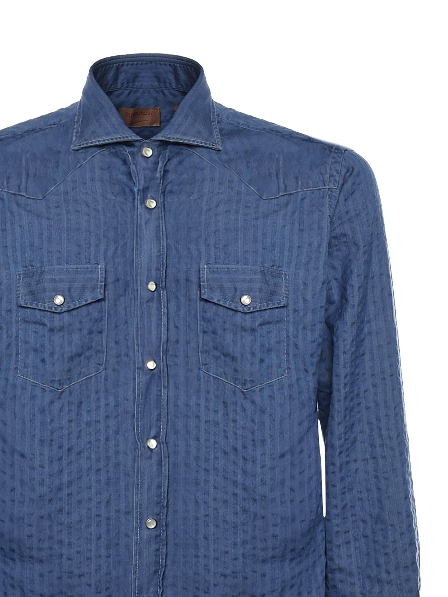 Camicia in denim 21064 SAMPLE BORRIELLO NAPOLI 