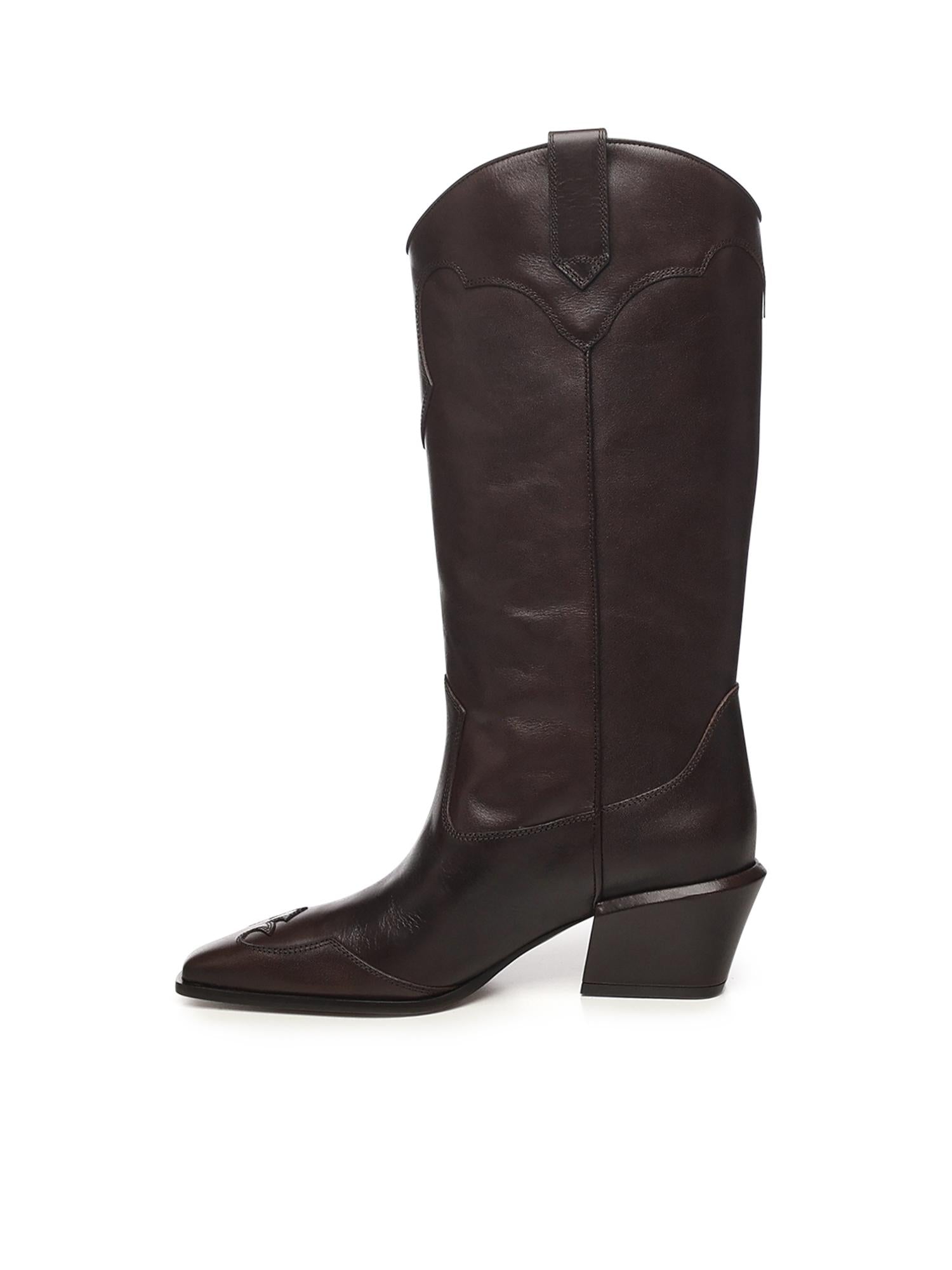 Stivali Bettina western in pelle PX1778XLTVT EBANO PARIS TEXAS 