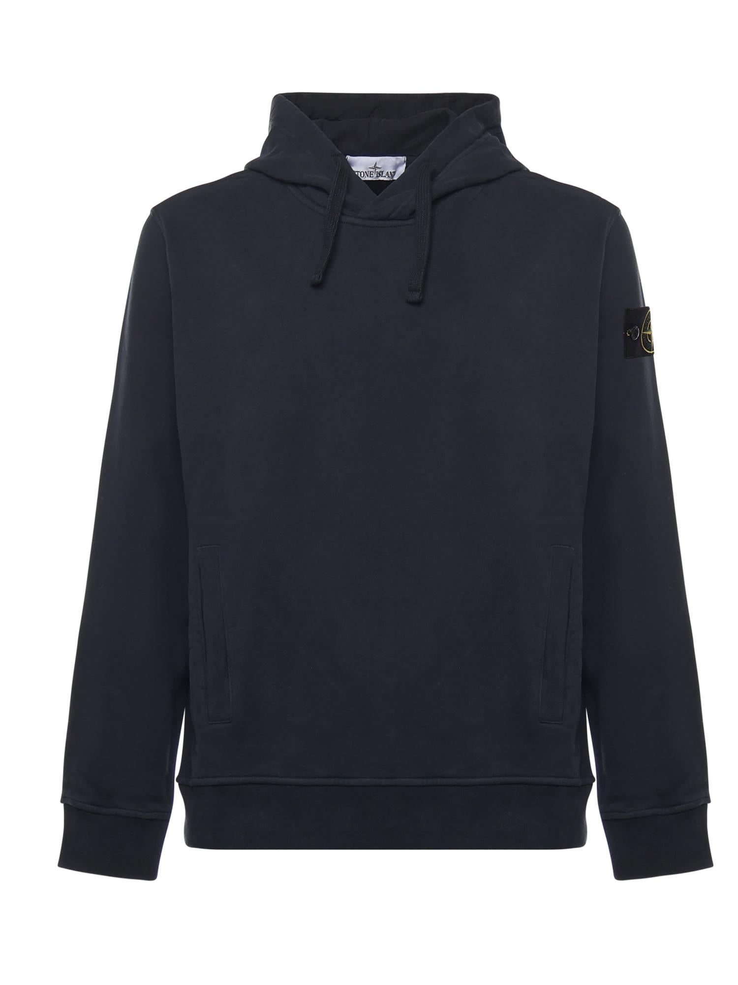 Felpa con cappuccio e logo<BR/> K2S156100029 S0A20V0020 STONE ISLAND 