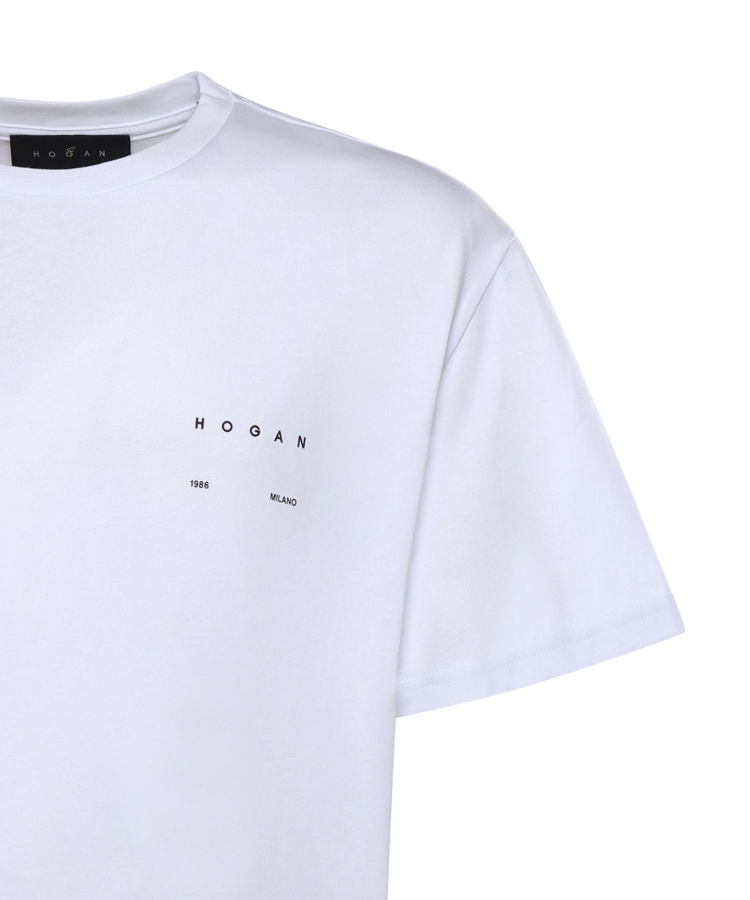 T-shirt in cotone con logo KQMB3522360ZFV B001 HOGAN 