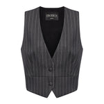Gilet in fresco di lana gessato DJ860 ES0080D903 DONDUP 