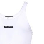 Canotta in cotone a coste G8PA8T G7P3IW0800 DOLCE & GABBANA 
