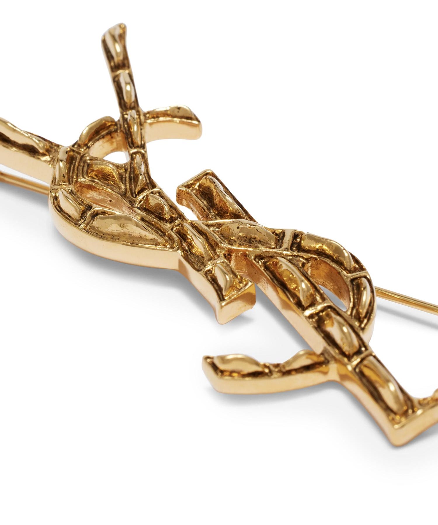 Spilla coccodrillo Cassandre in metallo 470371 Y15008030 SAINT LAURENT 