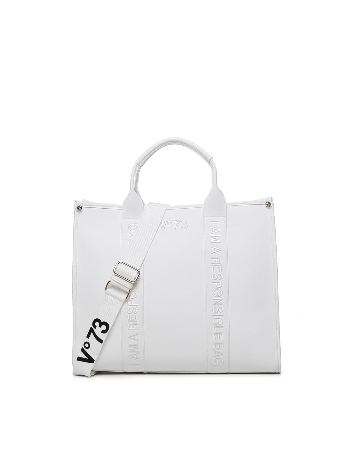 Borsa tote Echo 73 73BS7HD01 ECHO 73BIANCO V° 73 