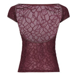 Maglia aderente in pizzo 105228 A2M5R62 PINKO 