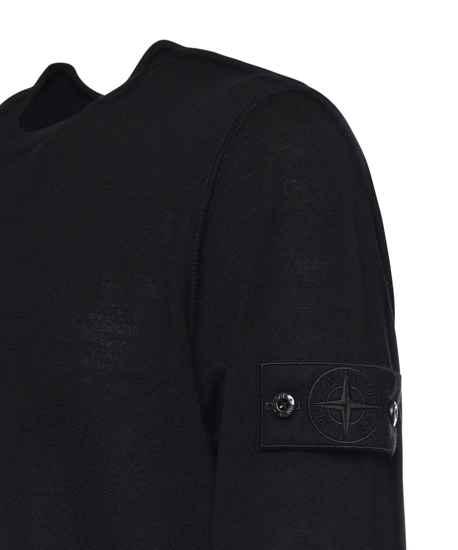 Maglione girocollo in lana con logo L1S155100074 S00FCV0029 STONE ISLAND 