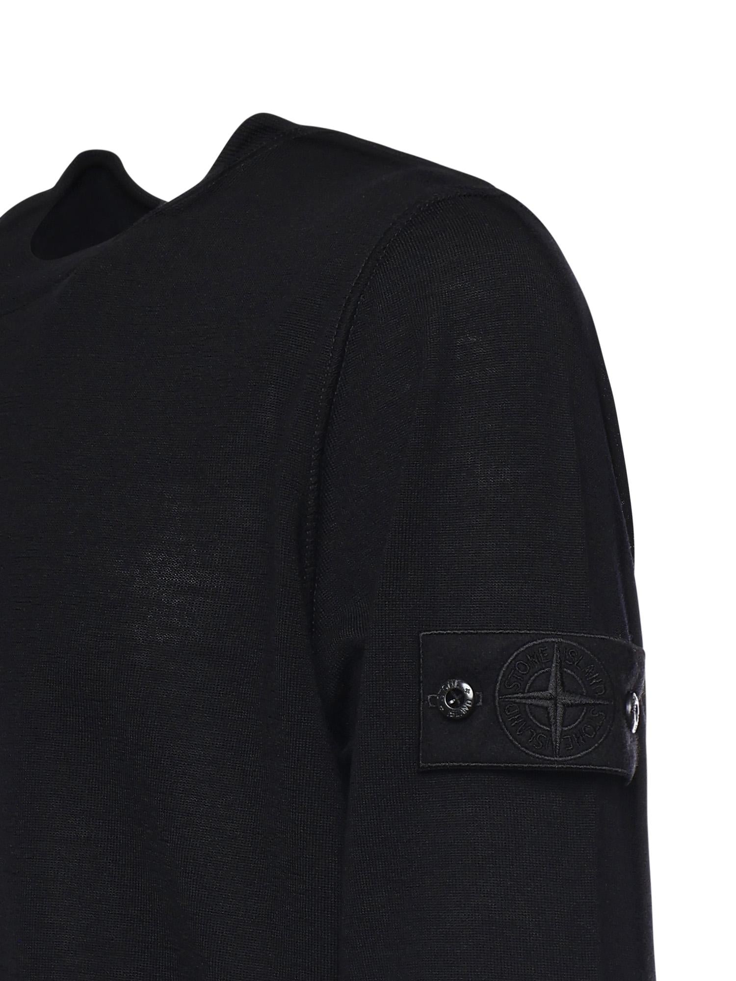 Maglione girocollo in lana con logo L1S155100074 S00FCV0029 STONE ISLAND 