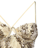 Mini abito Opal CD2819 GOLD FOR LOVE & LEMONS 