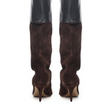 Stivali in pelle scamosciata PX1685XV0SN CIOCCOLATO BLACK PARIS TEXAS 