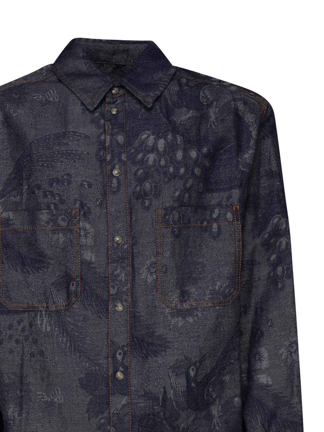 Camicia in denim con paisley MRNE0003 99TTE14S9091 ETRO 