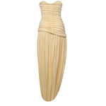 Abito lungo drappeggiato in jersey crêpe 2639250000034  MAGDA BUTRYM 