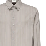 Camicia in cotone a righe e voile di seta 813932 Y2L951583 SAINT LAURENT 