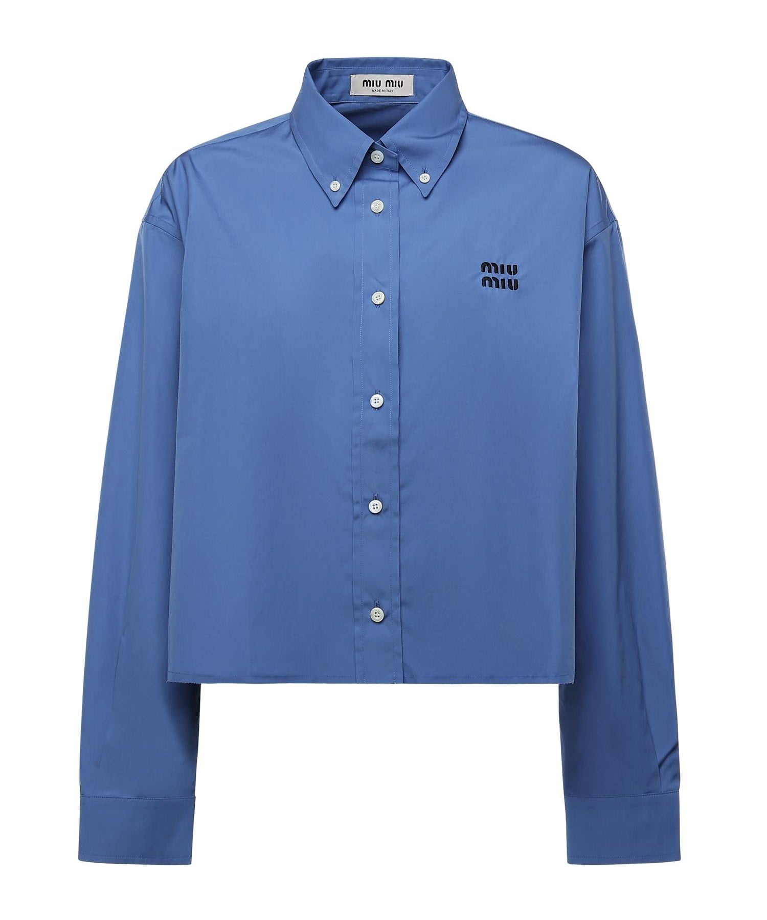 Camicia in popeline con logo MK1659 10RGF0237 MIU MIU 