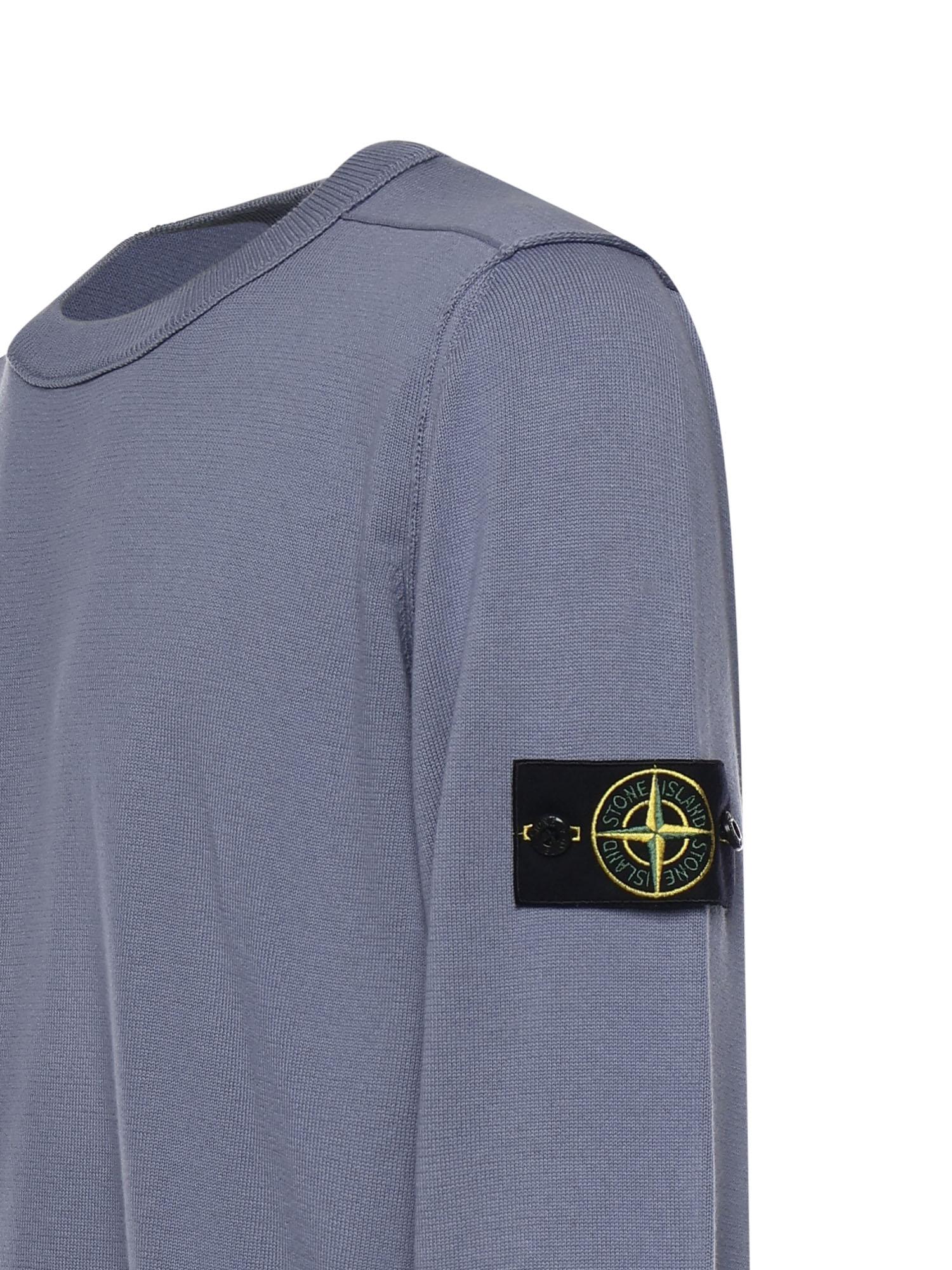 Maglione in cotone con logo L1S155100053 S00B2V0024 STONE ISLAND 