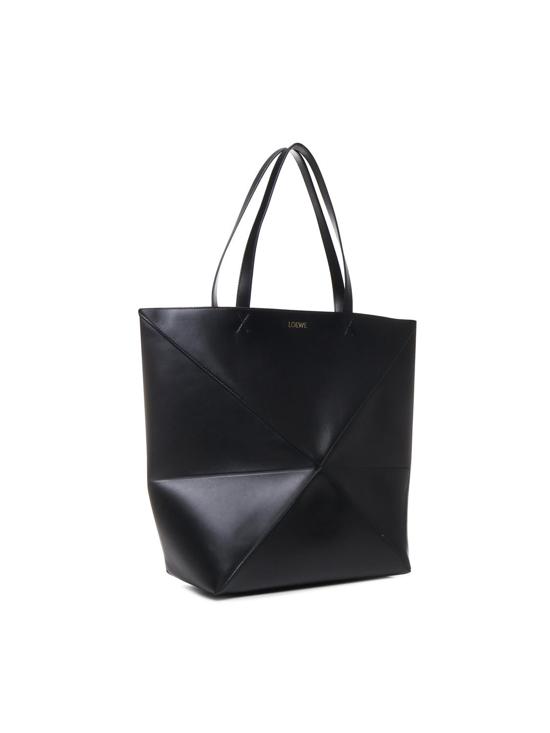 Borsa Puzzle Fold Tote XL in pelle di vitello B933Q18X01 1100 LOEWE 
