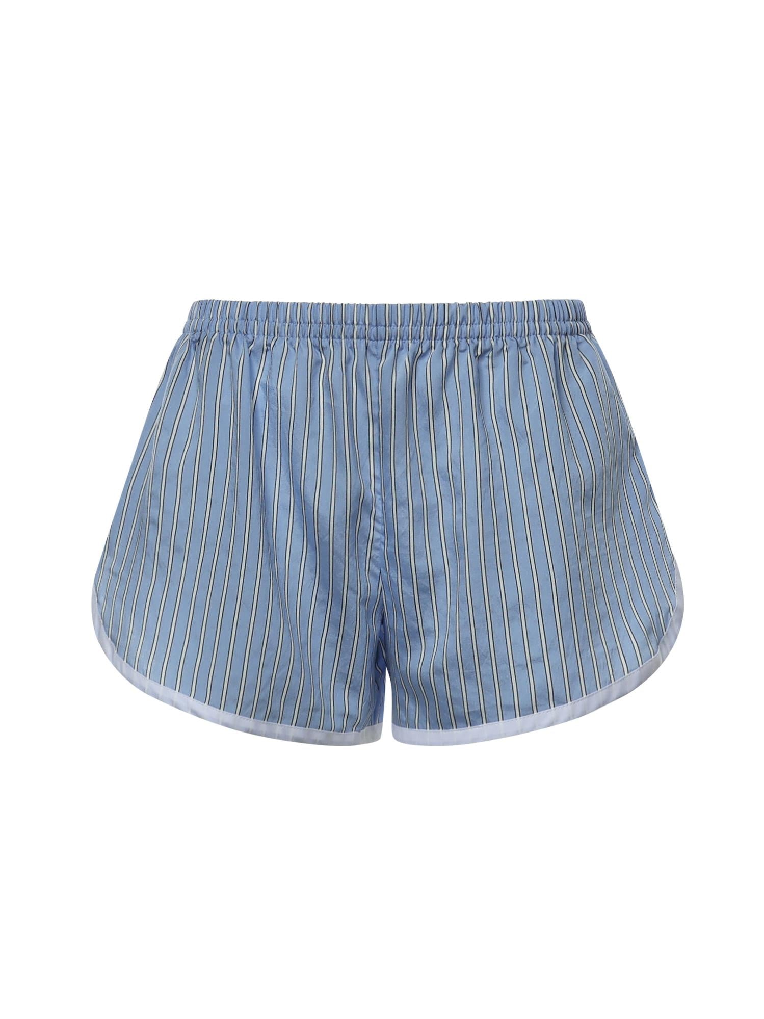 Shorts Deya in misto viscosa a righe SHFS22066923  THE FRANKIE SHOP 