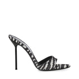 Mules Lidia con stampa zebrata PX836 XPTCVWHITE ZEBRA PARIS TEXAS 
