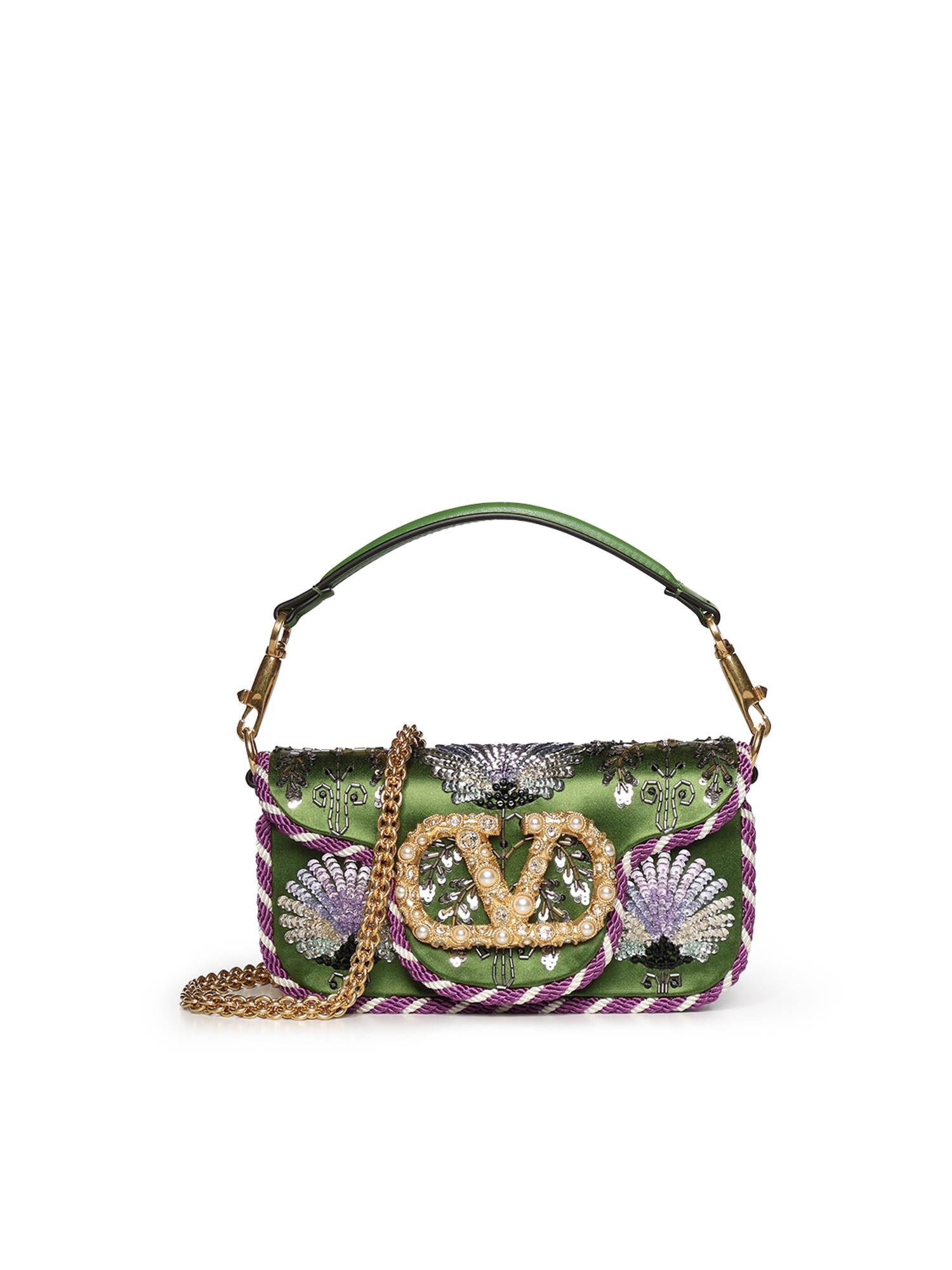 Borsa a spalla Locò ricamata con logo gioiello 7W0B0K53 RQIAAC VALENTINO GARAVANI 