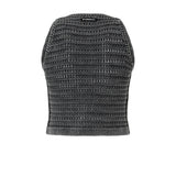 Gilet Myrtus in maglia di cotone 106859 A3BAI91 PINKO 