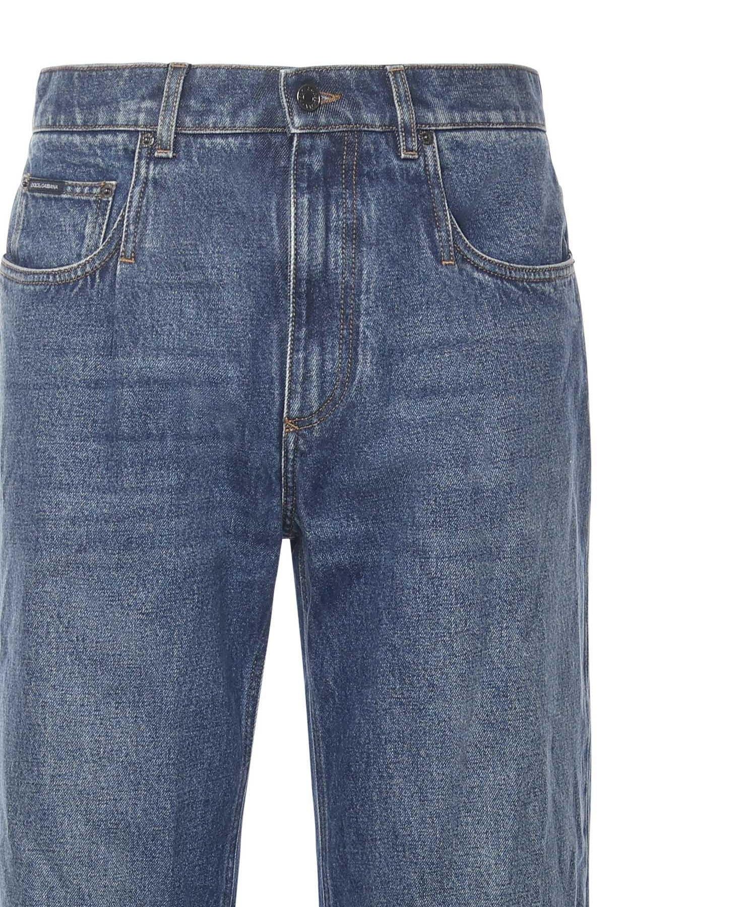 Jeans con patch logo GP0Q8D G8NZ9S9001 DOLCE & GABBANA 