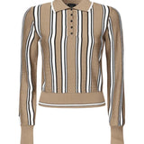 Maglia stile polo a righe 105809 A2UOL4Z PINKO 