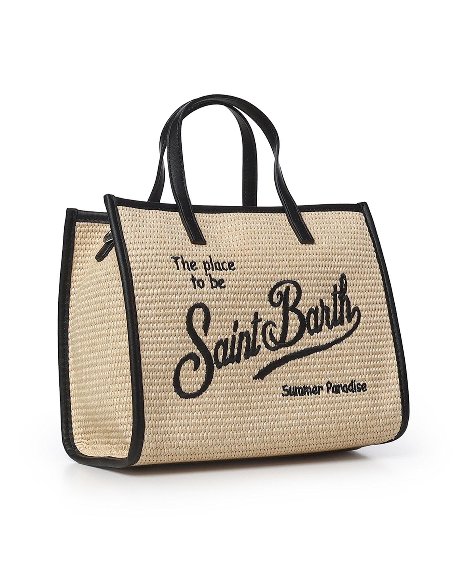 Borsa Vivian medium effetto raffia con logo VVID001 00421L MC2 SAINT BARTH 