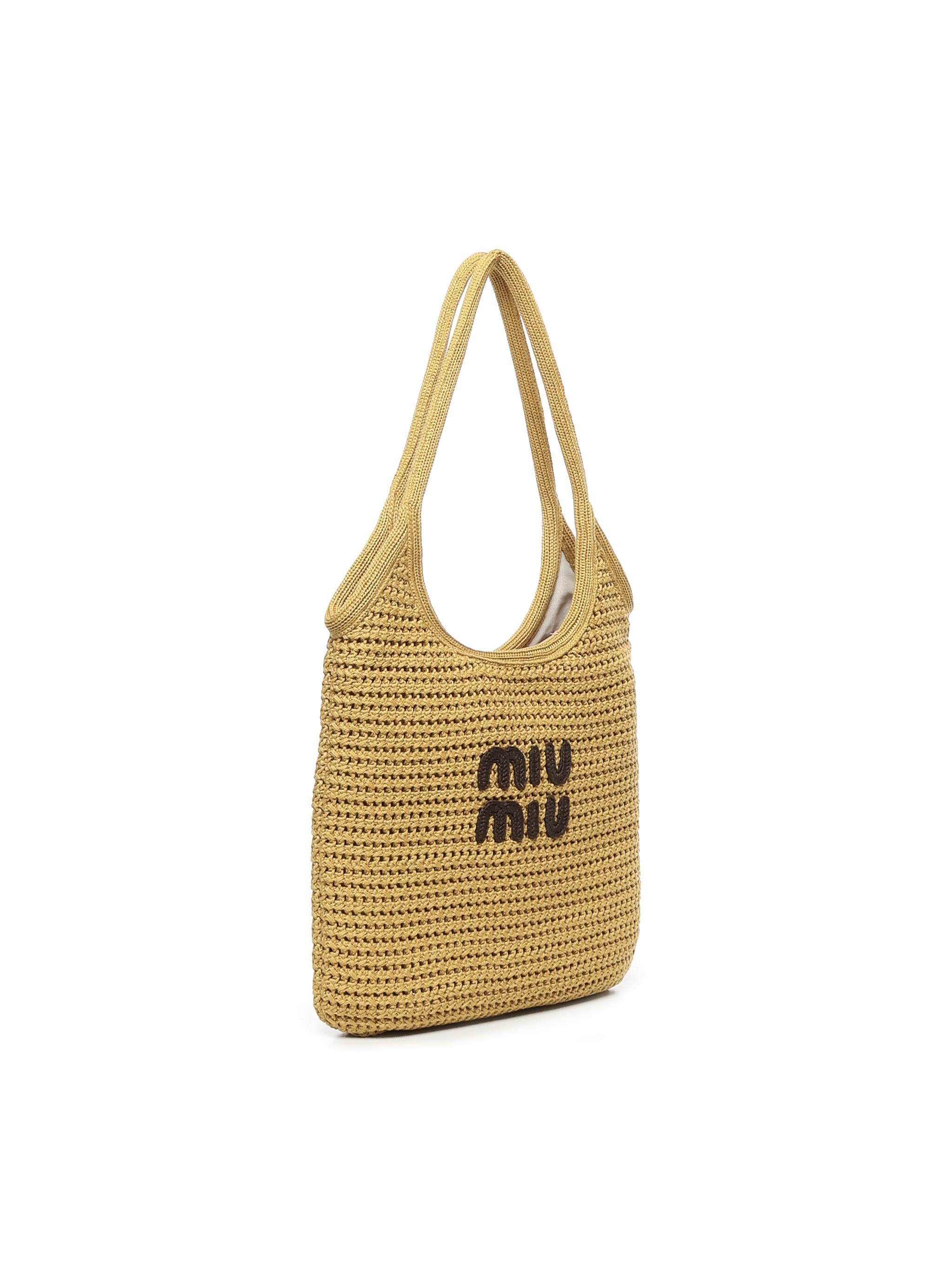 Tote bag IVY con logo 5BG231 ACQYF04GL MIU MIU 