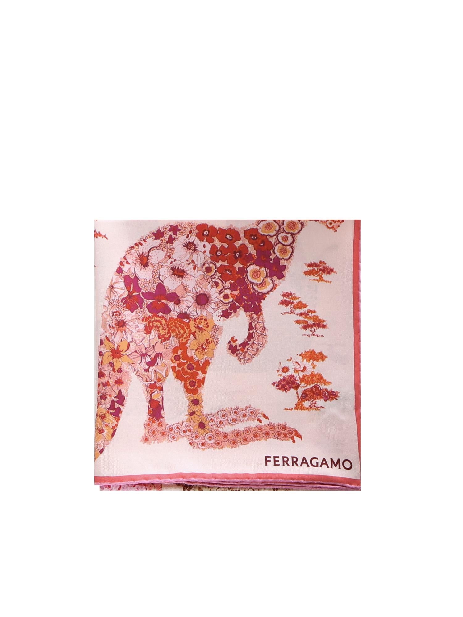 Foulard in seta con stampa 310217 785447001 FERRAGAMO 