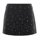 Minigonna con cristalli e perle 105496 A2PNZ99 PINKO 