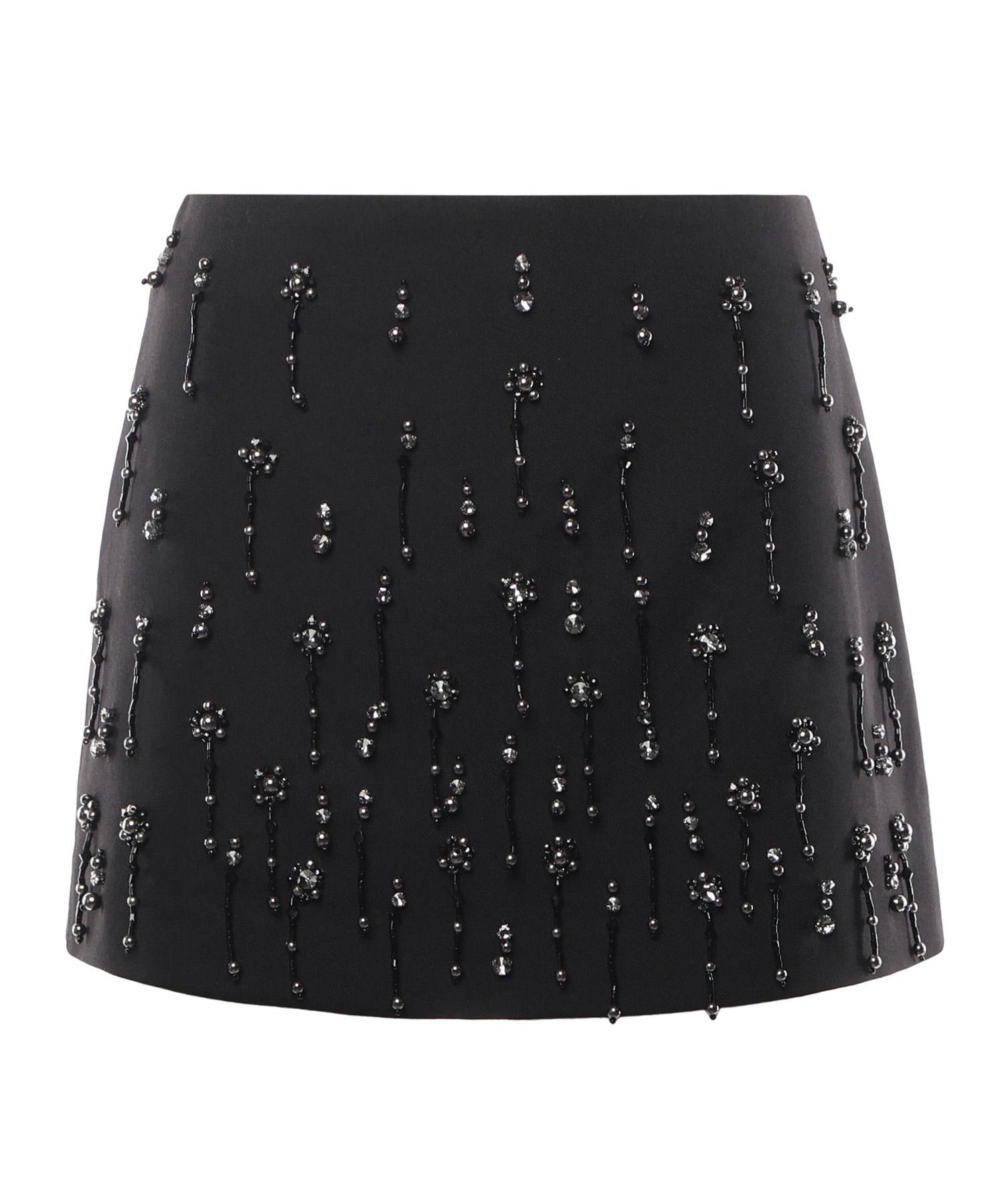 Minigonna con cristalli e perle 105496 A2PNZ99 PINKO 