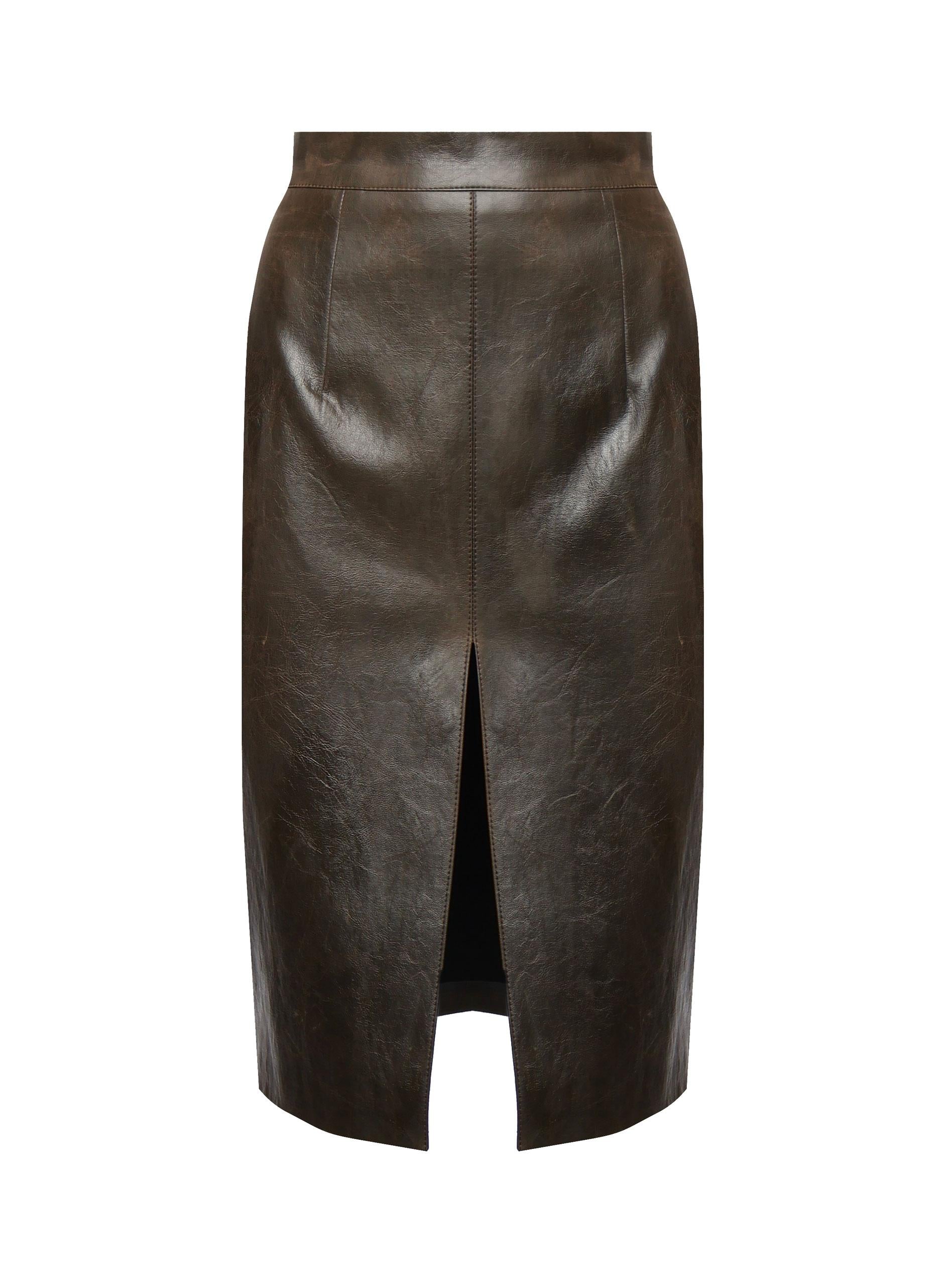 Claudia leather skirt 25FWNGN-0009 VINTAGE NINEMINUTES 