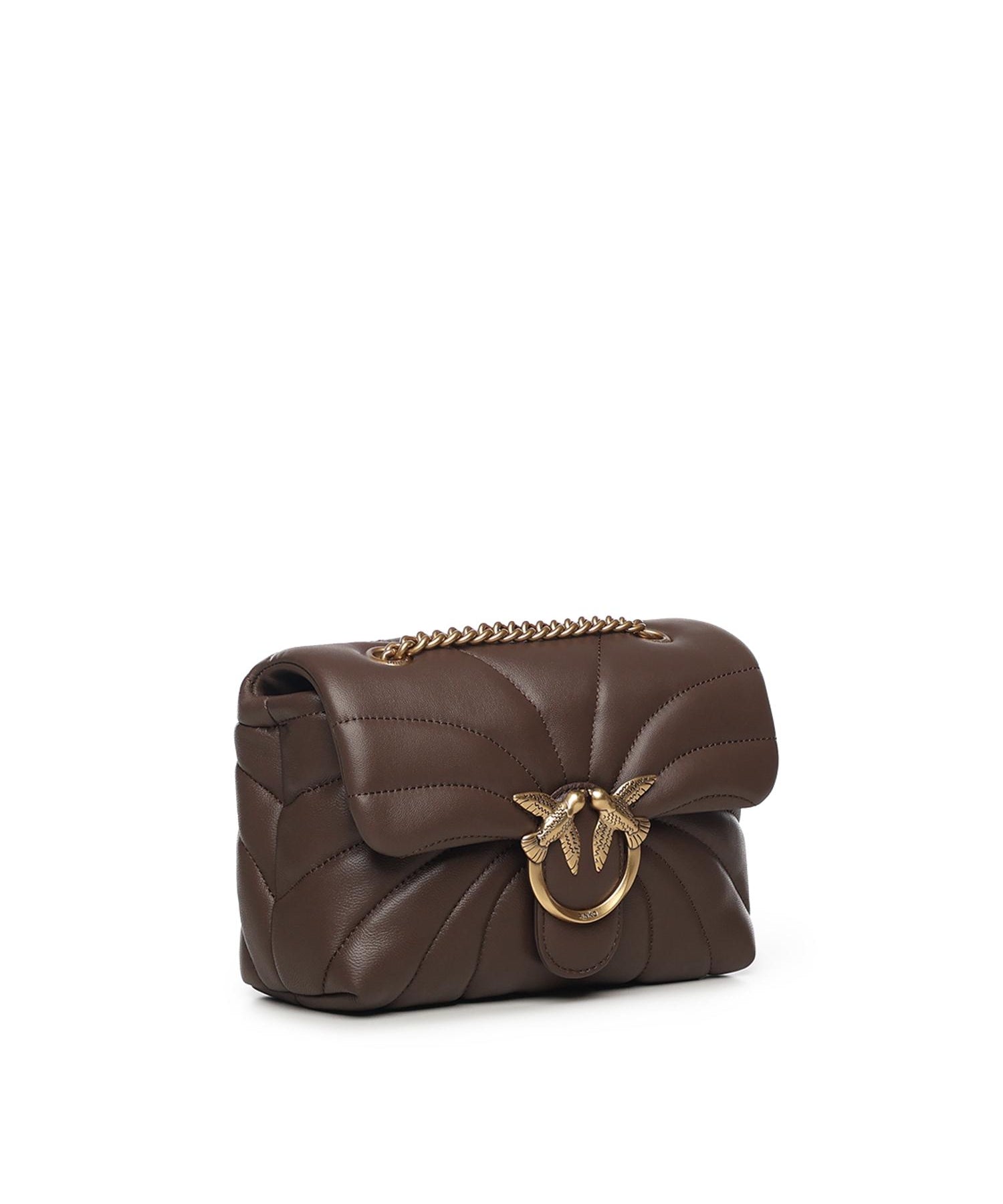 Borsa a tracolla grande Love Bag Puff trapunta farfalla 100039 A1EXL74Q PINKO 