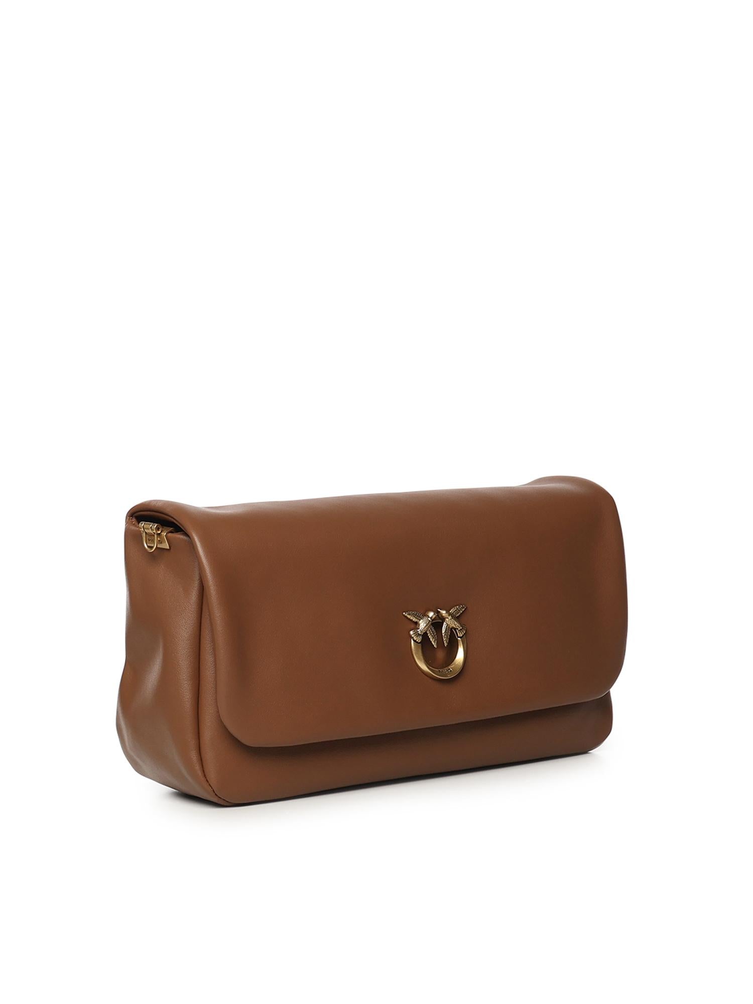 Borsa a tracolla Love Bag Click Soft Horizontal Handle in pelle 106178 A0QOL17Q PINKO 