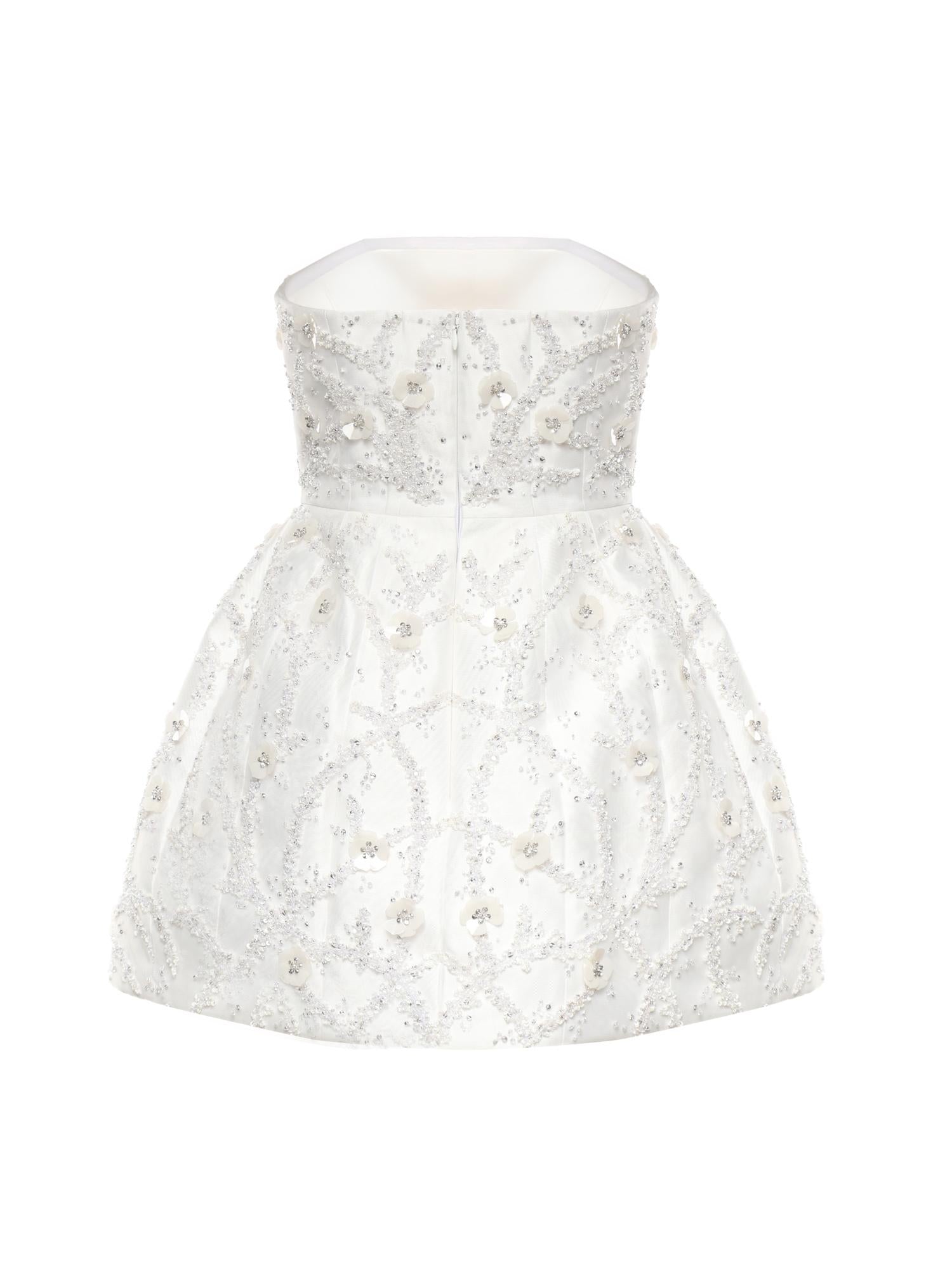 Miniabito Artemis con applicazioni floreali e perline GLSS26DR02  GALIA LAHAV 
