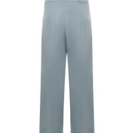 Pantaloni super loose con pinces PT016V1 BLU BONSAI 