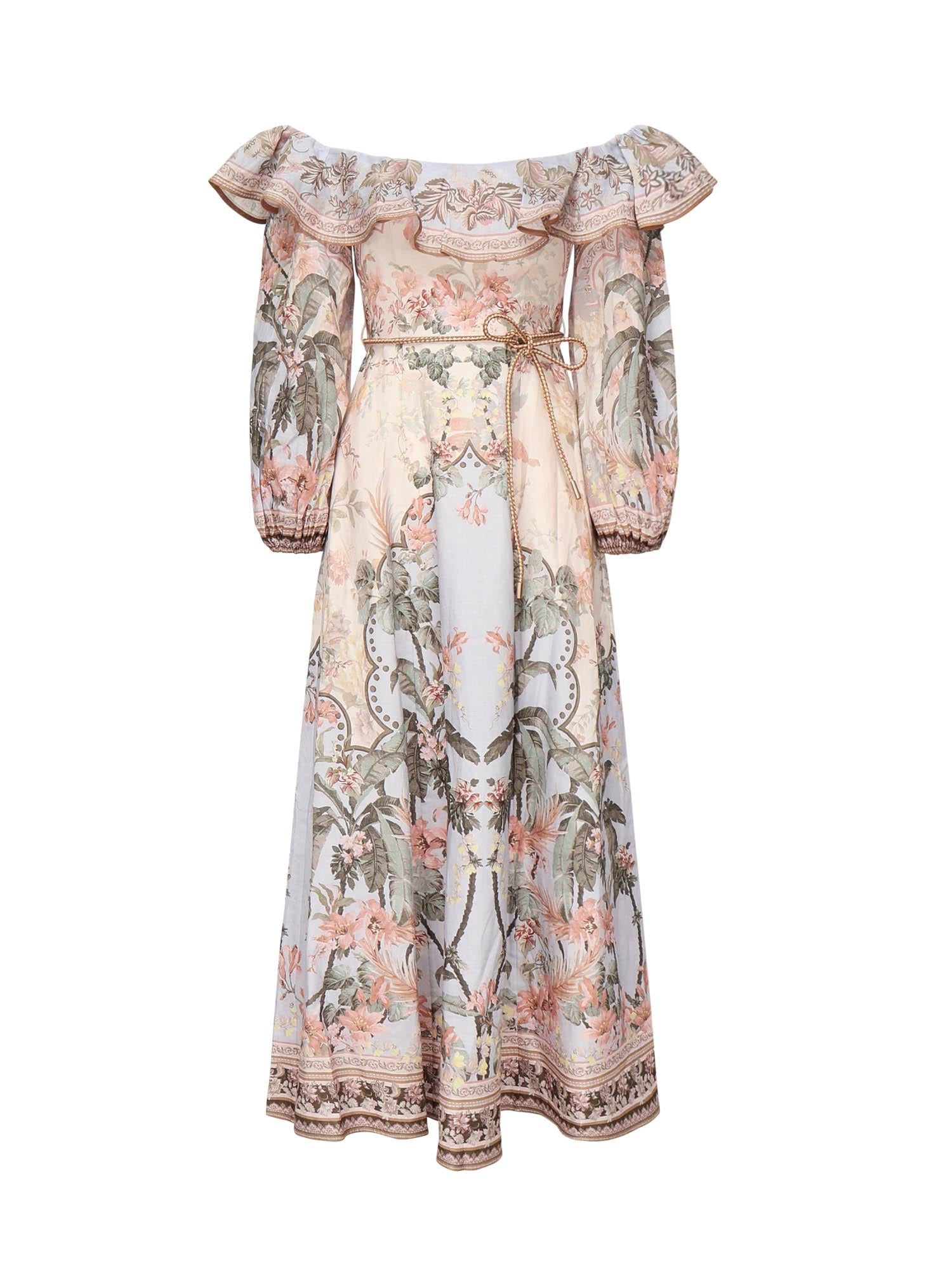 Abito midi Wylie con stampa 1718DRS251 BUF ZIMMERMANN 