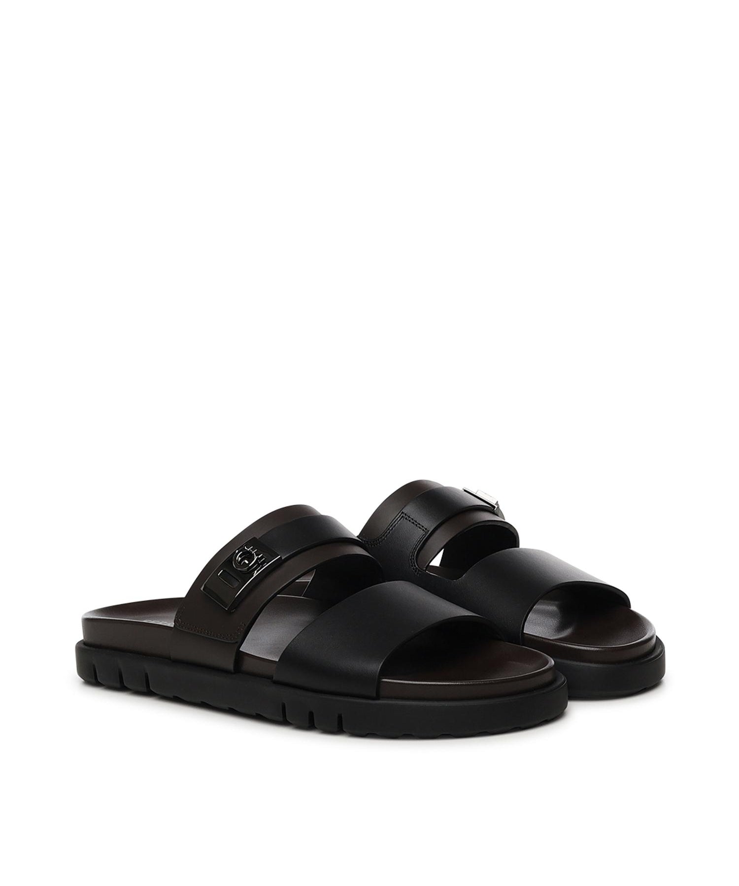 Sandalo a doppia fascia in pelle 02A394 789256001 FERRAGAMO 