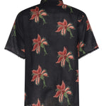 Camicia in lino con stampa Papier Floral 8V3AAN11 BA7D5Y VALENTINO GARAVANI 